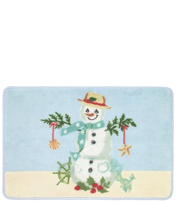 Avanti Linens Coastal Snowman Bath Rug