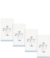 Avanti Linens Coastal Snowman Collection Embroidered Bath Towel Set