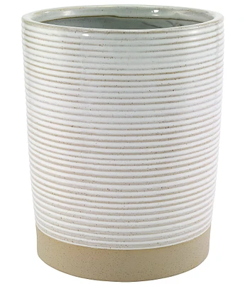 Avanti Linens Drift Collection Textured Ribbed Wastebasket