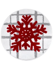 Avanti Linens Holiday Collection Snowflakes 2-Piece Rug Set