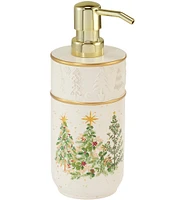 Avanti Linens Holiday Collection Tossed Trees Lotion/Soap Dispenser