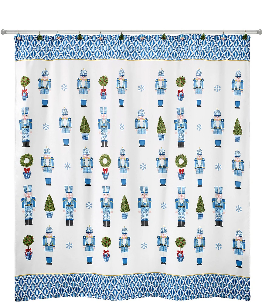 Avanti Linens Nutcracker Trellis Collection Shower Curtain