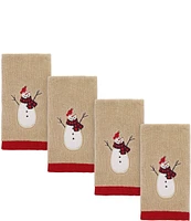 Avanti Linens Snowmen Gathering Collection Embroidered Snowmen Bath Towel Set