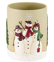 Avanti Linens Snowmen Gathering Collection Wastebasket