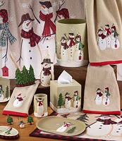 Avanti Linens Snowmen Gathering Collection Wastebasket