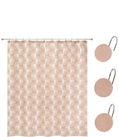 Avanti Linens x Nicole Miller Kendall Shower Curtain & Hooks Set