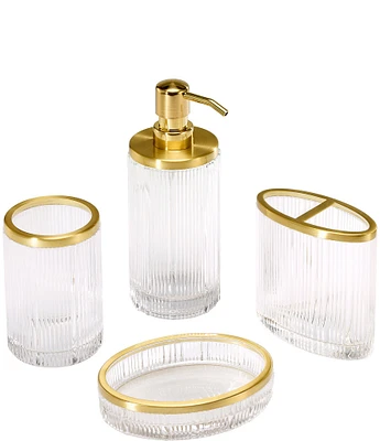Avanti Linens x Nicole Miller Louise 4-Piece Bathroom Accessories Set