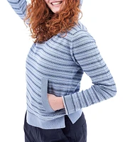 Aventura Bellaire Organic Cotton Blend Lightweight Beach V-Neck Hoodie Sweater