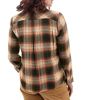 Aventura Braelin Woven Plaid Collared Long Sleeve Shirt