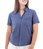 Aventura Breezy Johnny Collar Popover Camp Shirt