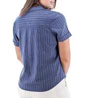 Aventura Breezy Johnny Collar Popover Camp Shirt