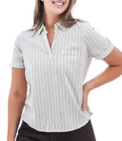 Aventura Breezy Johnny Collar Popover Camp Shirt