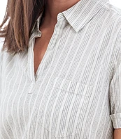 Aventura Breezy Johnny Collar Popover Camp Shirt