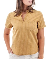 Aventura Breezy Johnny Collar Popover Camp Shirt