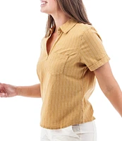 Aventura Breezy Johnny Collar Popover Camp Shirt