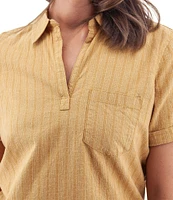 Aventura Breezy Johnny Collar Popover Camp Shirt