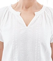 Aventura Colmar Split V Neckline Short Sleeve Blouse