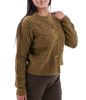 Aventura Delaney Cable Knit Long Sleeve Cropped Cardigan