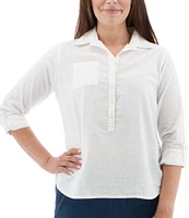 Aventura Devon Collared Long Sleeve Top