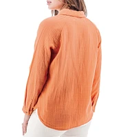Aventura Kelford Gauze Collared Neckline Long Sleeve Blouse