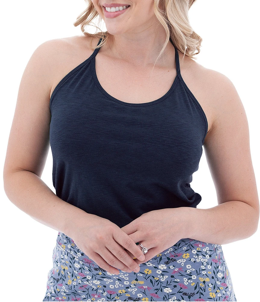 Aventura Linden Slub Knit Jersey Strappy Y-Back Tank Top