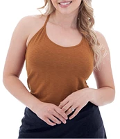 Aventura Linden Slub Knit Jersey Strappy Y-Back Tank Top