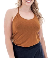 Aventura Linden Slub Knit Jersey Strappy Y-Back Tank Top