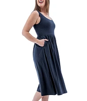 Aventura Linden Slub Knit Large Scoop Neck Fit & Flare Dress