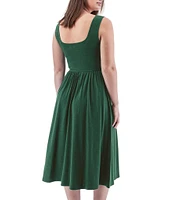 Aventura Linden Slub Knit Large Scoop Neck Fit & Flare Dress