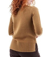 Aventura Lindley Embroidered Ribbed Neck Long Sleeve Sweater