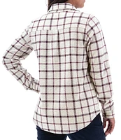 Aventura Luscious Plaid Fleece Collared Boyfriend Shirt