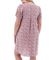 Aventura Portofino Woven Split V-Neck Swing Dress
