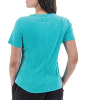 Aventura Sandia Tri-Blend Ribbed Knit Crew Neck Henley Tee