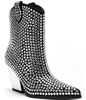 Azalea Wang Actionlite Crystal Rhinestone Western Booties