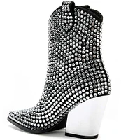 Azalea Wang Actionlite Crystal Rhinestone Western Booties