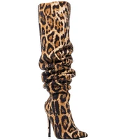 Azalea Wang Adventurous Leopard Print Over-the-Knee Slouch Boots