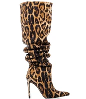 Azalea Wang Adventurous Leopard Print Over-the-Knee Slouch Boots