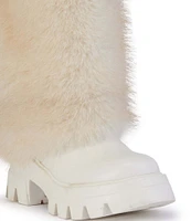 Azalea Wang Ahsoka Faux Fur Foldover Lugged Tall Boots