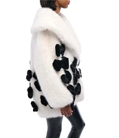 Azalea Wang Altura Bow Faux Fur Collared Filled Jacket