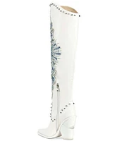 Azalea Wang Axelbeat Rhinestone Western Over-the-Knee Boots