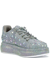 Azalea Wang Azure Rhinestone Platform Sneakers