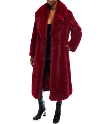 Azalea Wang Bcardi Faux Fur Collared Wrap Coat