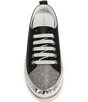 Azalea Wang Boyant Crystal Embellished Cap Toe Platform Sneakers