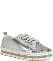 Azalea Wang Boyant Crystal Embellished Cap Toe Platform Sneakers