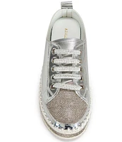 Azalea Wang Boyant Crystal Embellished Cap Toe Platform Sneakers