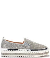 Azalea Wang Brittany Rhinestone Platform Slip-On Sneakers