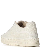 Azalea Wang Cardin Pearl Embellished Platform Sneakers