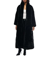 Azalea Wang Dayanne Faux Fur Collared Belted Wrap Coat