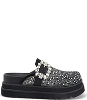 Azalea Wang Desdemona Rhinestone Platform Clogs