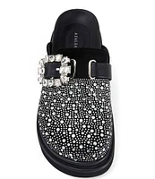 Azalea Wang Desdemona Rhinestone Platform Clogs